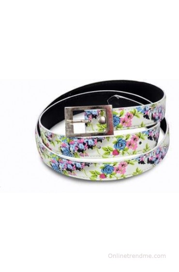 Victoria Secret Women Casual White Artificial Leather Belt(White)